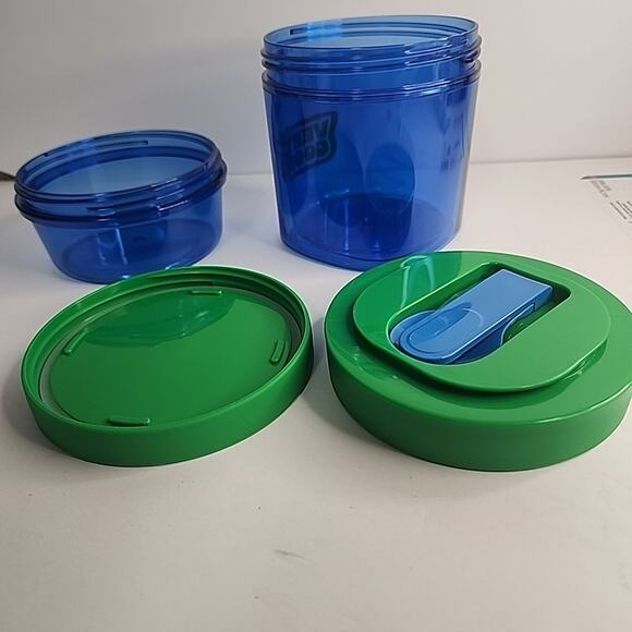 Tabitha Brown Travel Snack Cup With Utensils New Blue - Picture 8 of 8